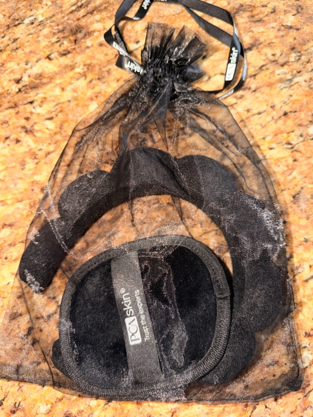 PCA Skin Black Makeup Remover & Headband Set in Black - NEW